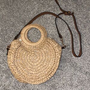 Lauren Conrad Stylish Tan Woven Crossbody